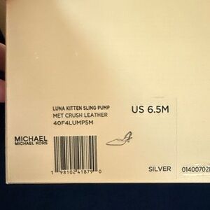 Michael Kors Luna Silver Kitten Heel Pumps